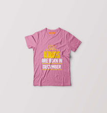 Load image into Gallery viewer, Kings Are Born In December Kids T-Shirt for Boy/Girl-Pink-Ektarfa.online
