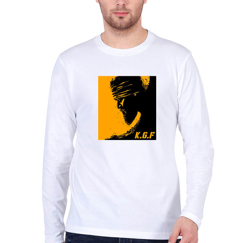 KGF Full Sleeves T-Shirt for Men-White-Ektarfa.online