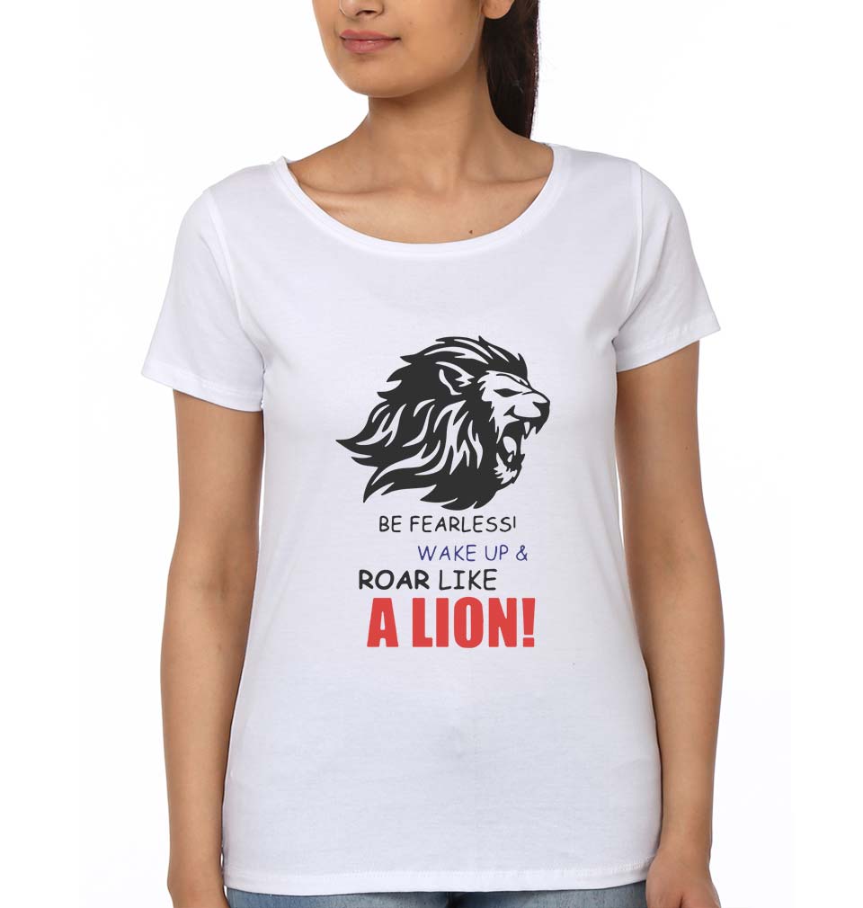 Lion T-Shirt for Women-White-Ektarfa.online