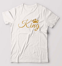 Load image into Gallery viewer, King T-Shirt for Men-S(38 Inches)-White-Ektarfa.online
