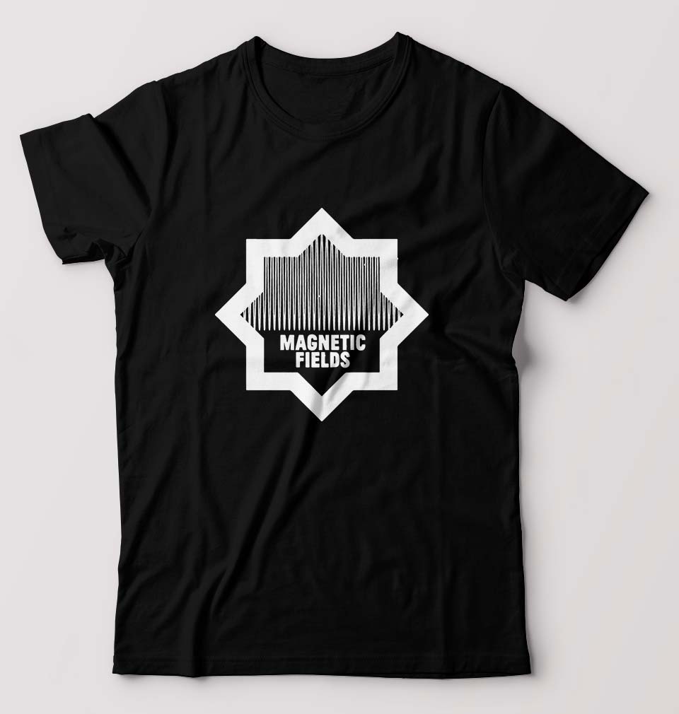 Magnetic fields T-Shirt for Men-S(38 Inches)-Black-Ektarfa.online