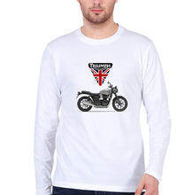 Load image into Gallery viewer, Triumph Motorcycles Full Sleeves T-Shirt for Men-S(38 Inches)-White-Ektarfa.online
