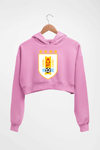 Load image into Gallery viewer, Uruguay Football Crop HOODIE FOR WOMEN
