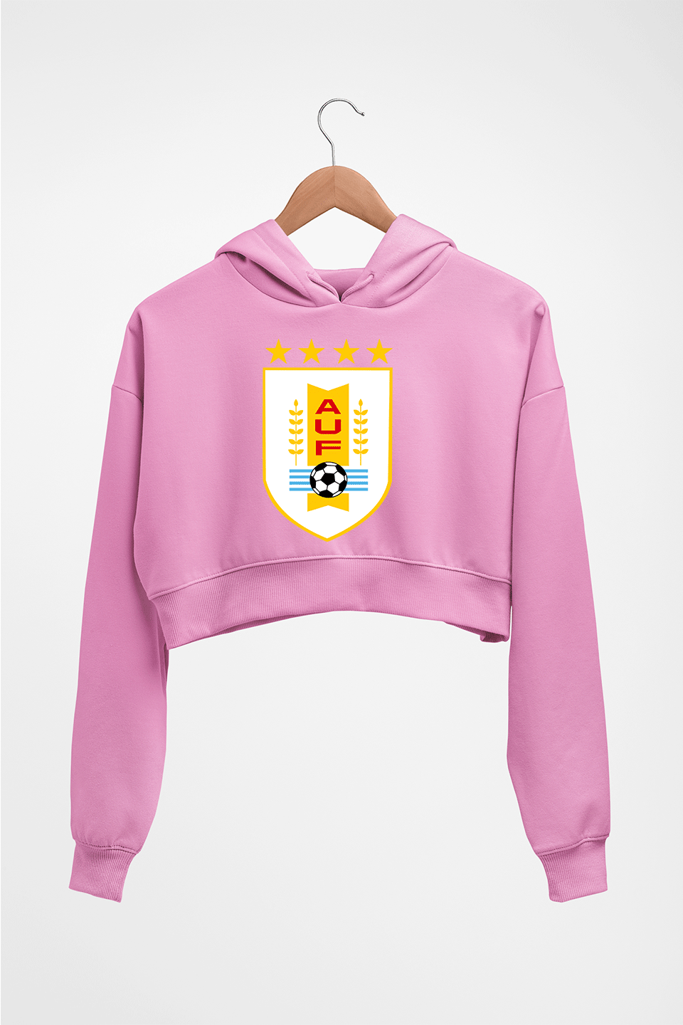 Uruguay Football Crop HOODIE FOR WOMEN