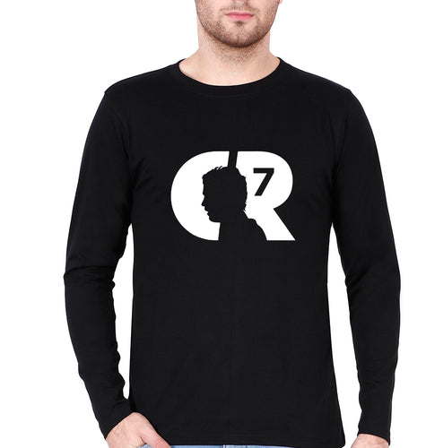 Cristiano Ronaldo CR7 Full Sleeves T-Shirt for Men-Black-Ektarfa.online