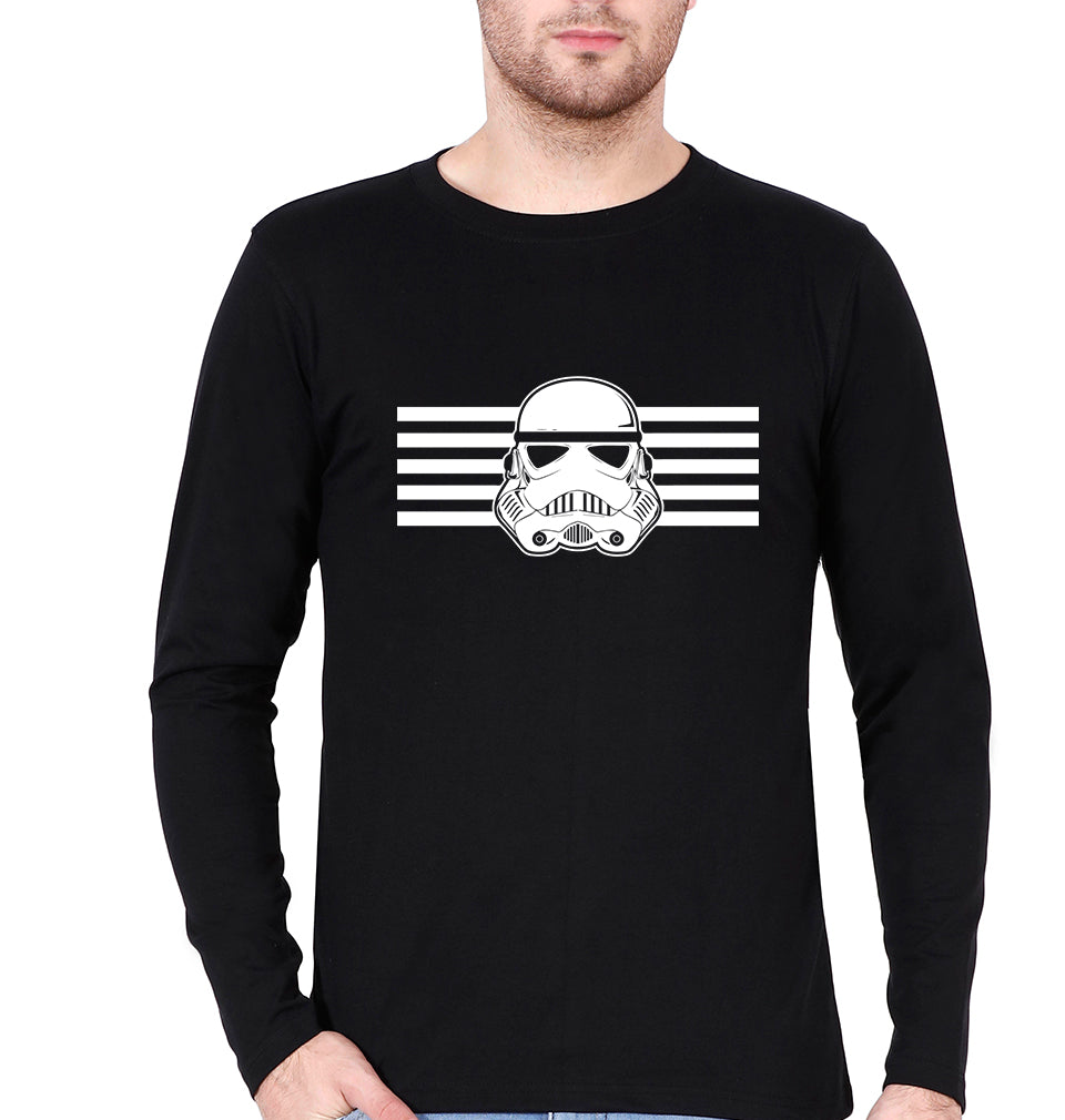 Star War Full Sleeves T-Shirt for Men-S(38 Inches)-Black-Ektarfa.online
