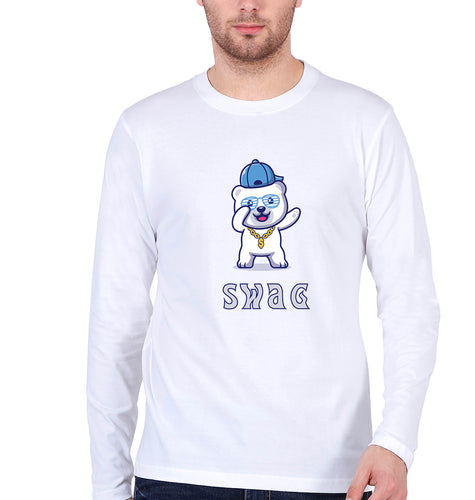 Swag Full Sleeves T-Shirt for Men-White-Ektarfa.online