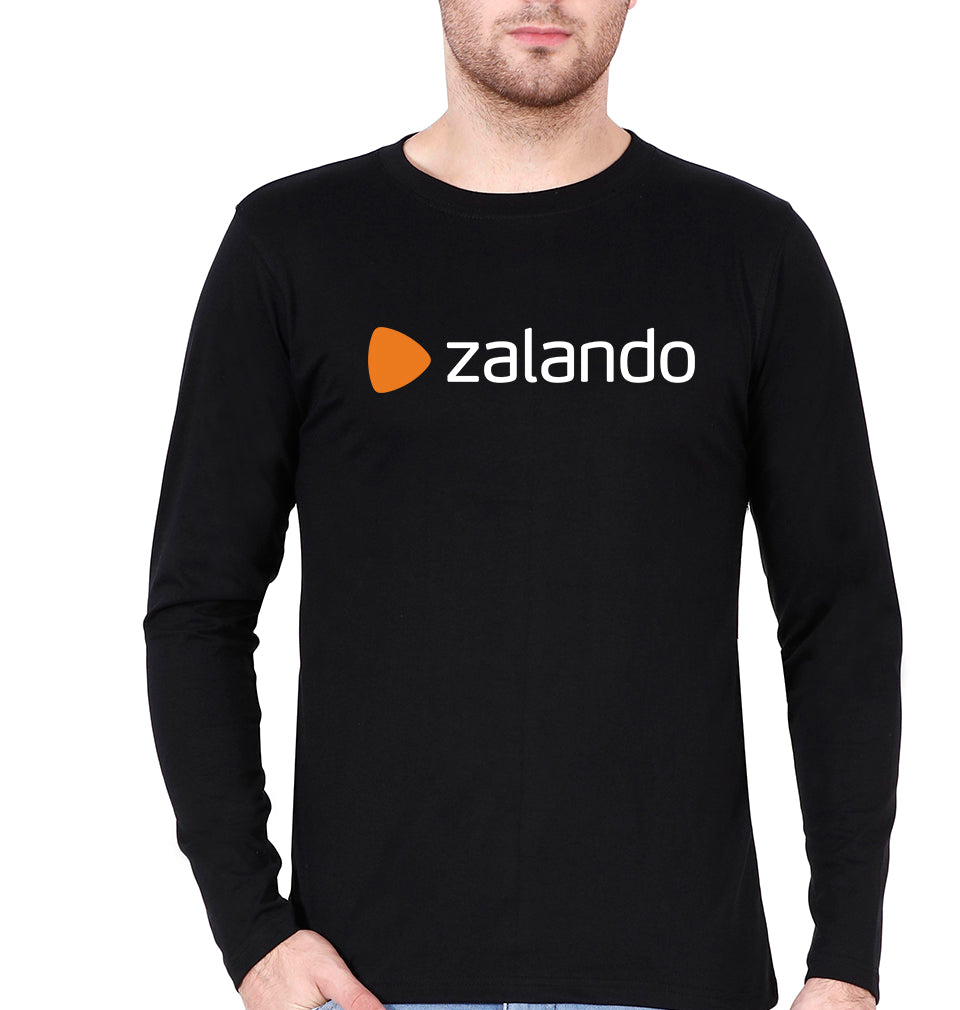 Zalando Full Sleeves T-Shirt for Men-S(38 Inches)-Black-Ektarfa.online