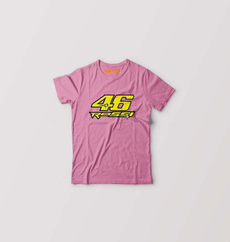 Valentino Rossi(VR 46) Kids T-Shirt for Boy/Girl-Pink-Ektarfa.online