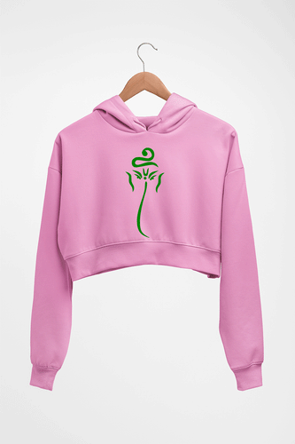 Ganpati JI(Ganesh) Crop HOODIE FOR WOMEN-Light Baby Pink-Ektarfa.online