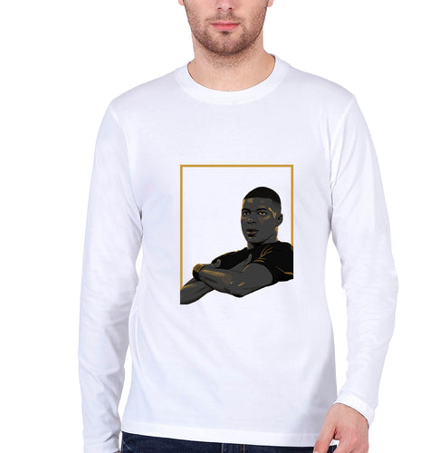 Kylian Mbappé Full Sleeves T-Shirt for Men-White-Ektarfa.online