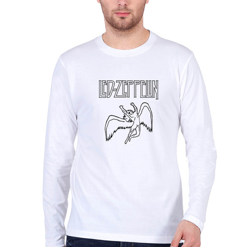 Led Zeppelin Full Sleeves T-Shirt for Men-White-Ektarfa.online