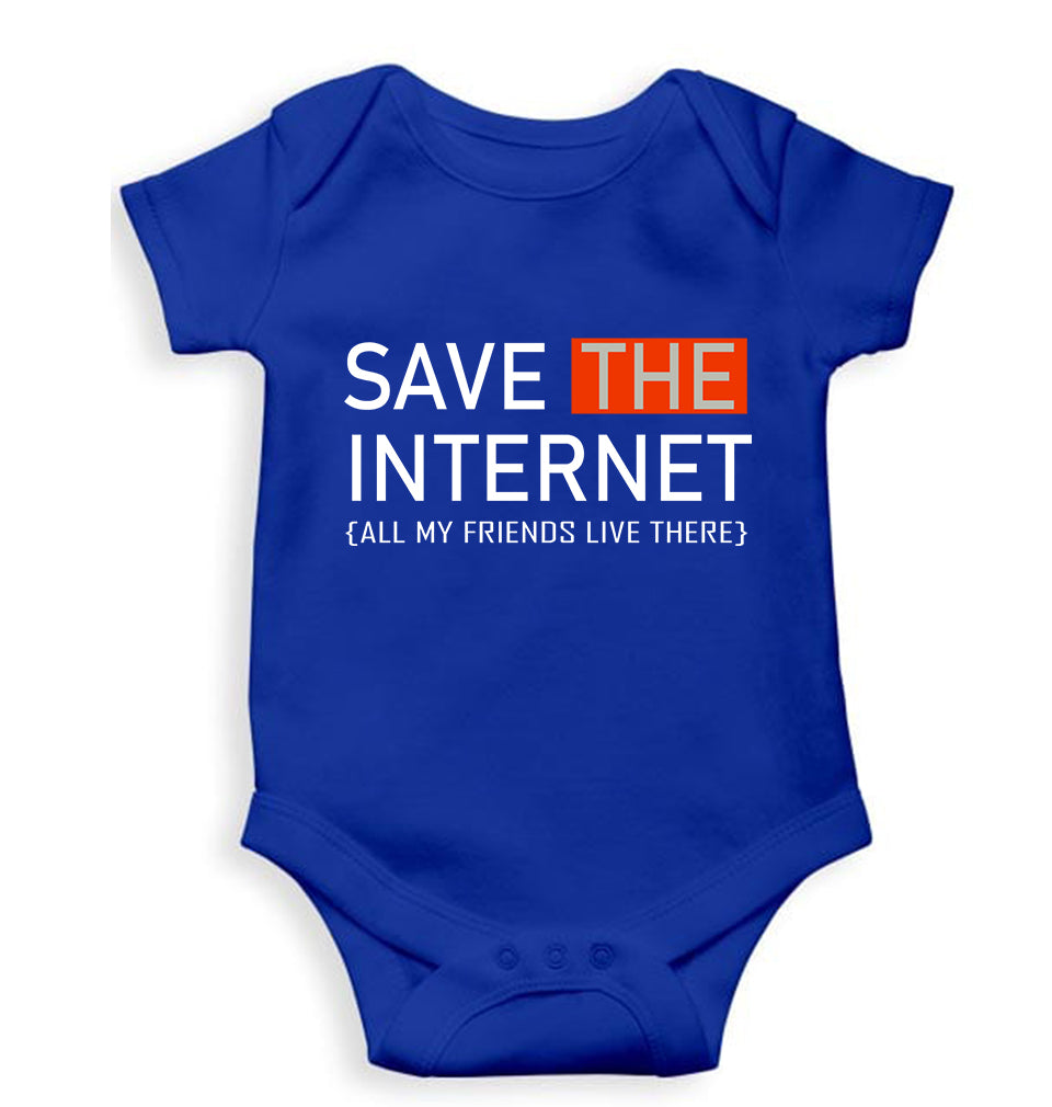 Internet Funny Kids Romper For Baby Boy/Girl-Royal Blue-Ektarfa.online