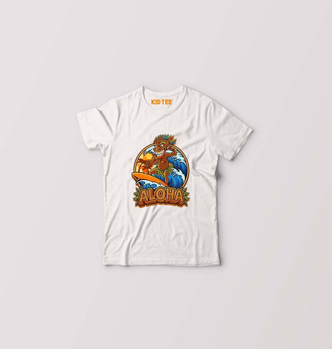 Aloha Kids T-Shirt for Boy/Girl-White-Ektarfa.online