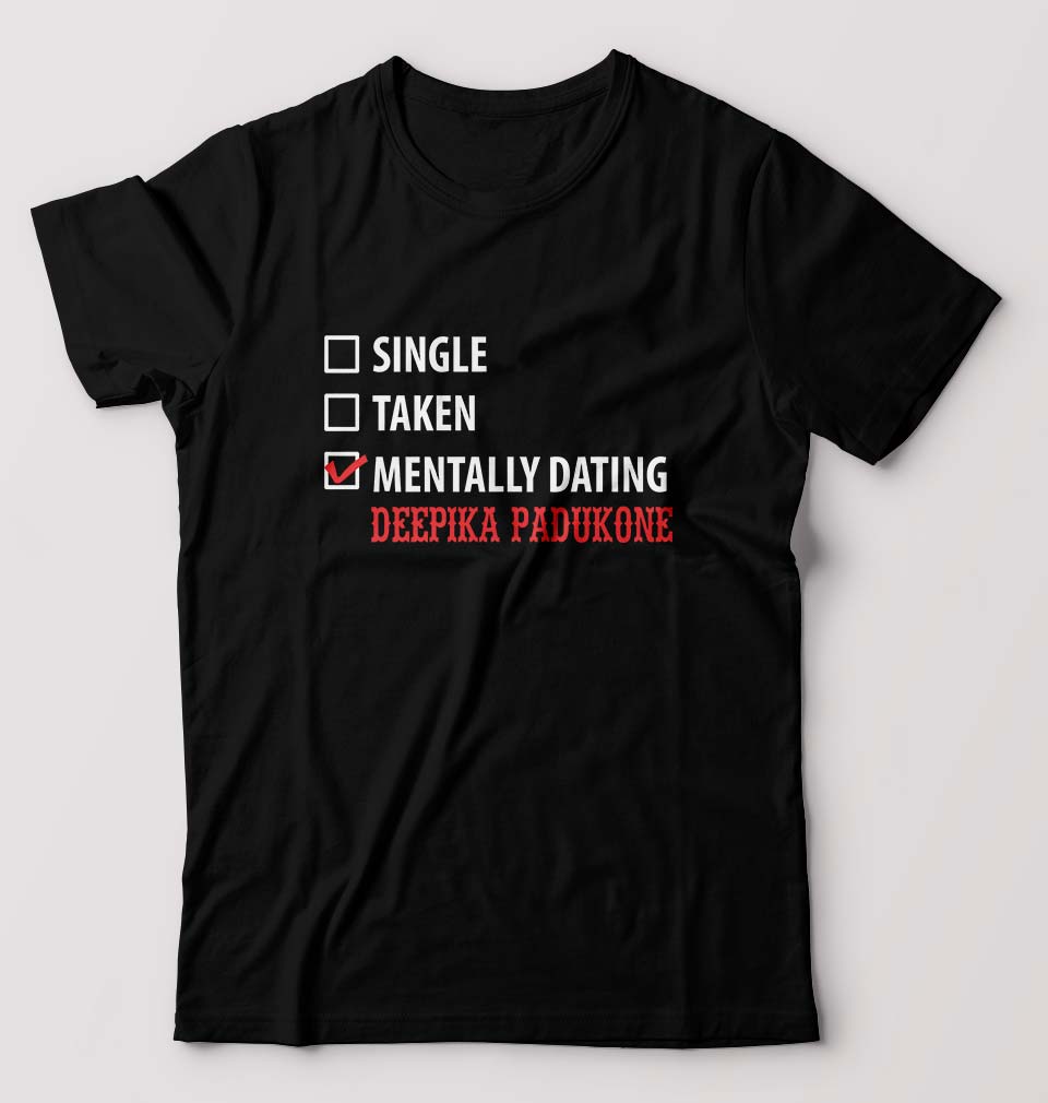 Deepika Padukone T-Shirt for Men-S(38 Inches)-Black-Ektarfa.online