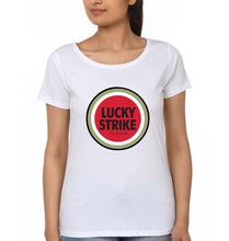 Load image into Gallery viewer, Lucky Strike T-Shirt for Women-XS(32 Inches)-White-Ektarfa.online
