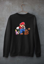 Load image into Gallery viewer, Mario Unisex Sweatshirt for Men/Women-S(40 Inches)-Black-Ektarfa.online
