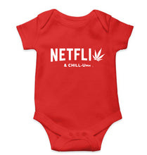 Load image into Gallery viewer, Netflix Weed &amp; Chill Kids Romper For Baby Boy/Girl-0-5 Months(18 Inches)-Red-Ektarfa.online
