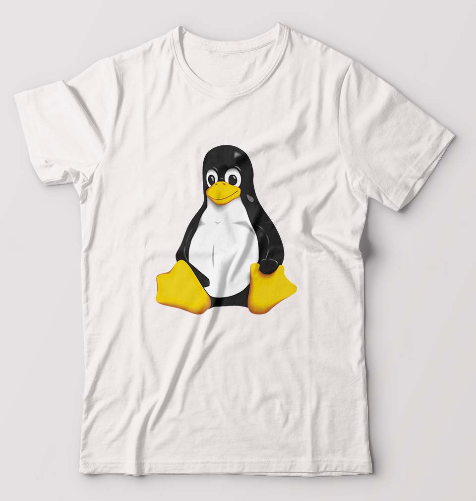 Linux T-Shirt for Men-White-Ektarfa.online