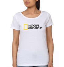 Load image into Gallery viewer, National geographic T-Shirt for Women-XS(32 Inches)-White-Ektarfa.online
