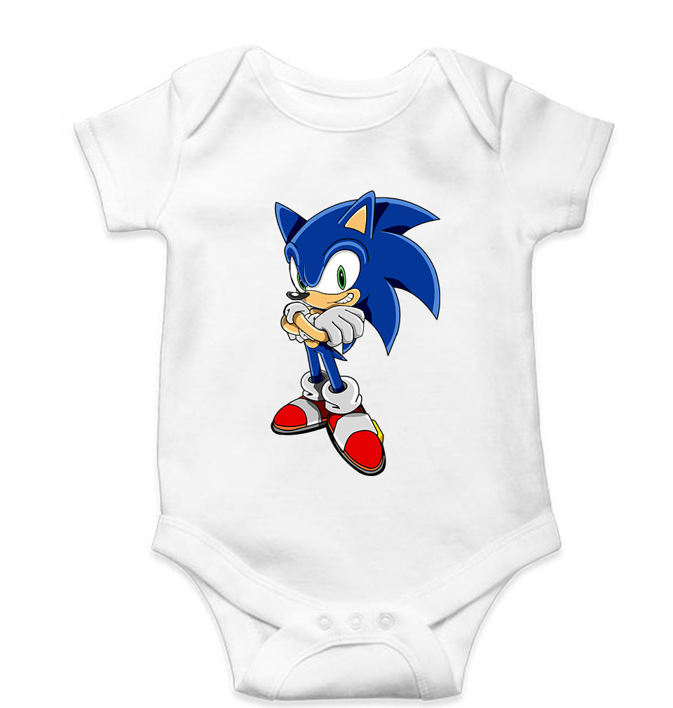 Sonic Kids Romper For Baby Boy/Girl-White-Ektarfa.online