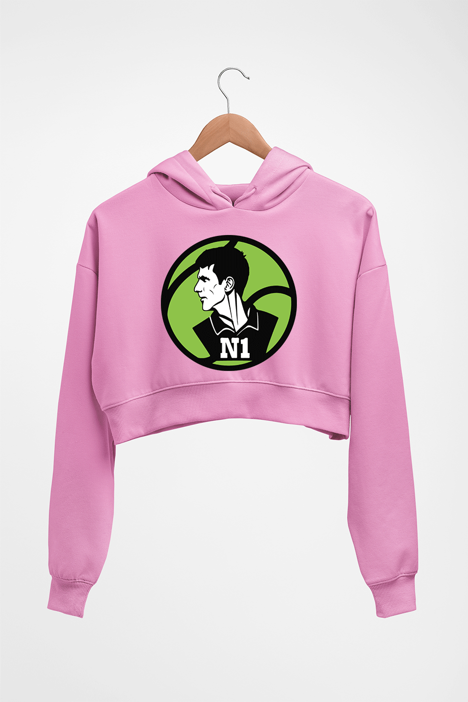 Novak Djokovic Crop HOODIE FOR WOMEN-Light Baby Pink-Ektarfa.online