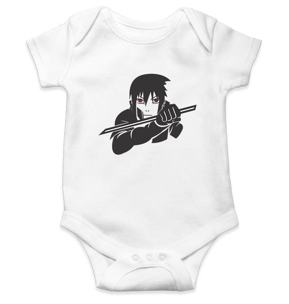 Sasuke Uchiha Kids Romper For Baby Boy/Girl-0-5 Months(18 Inches)-White-Ektarfa.online