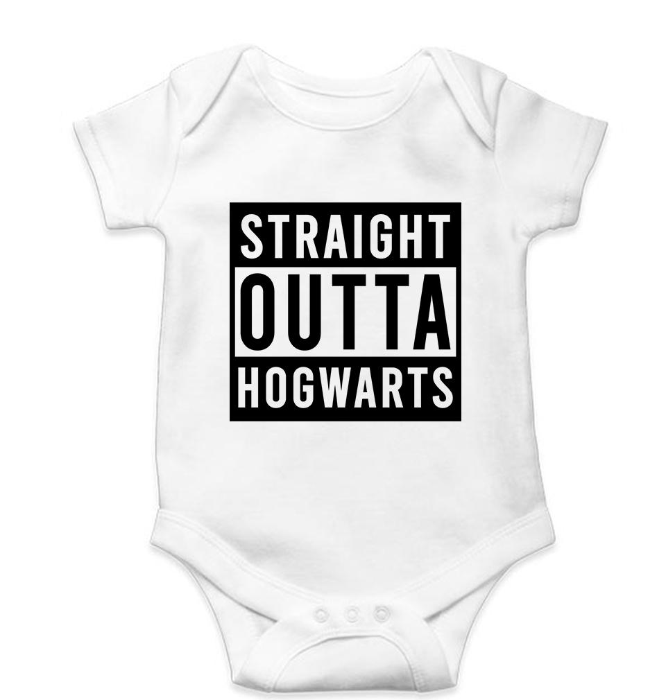 Harry Potter Hogwarts Kids Romper For Baby Boy/Girl-0-5 Months(18 Inches)-White-Ektarfa.online