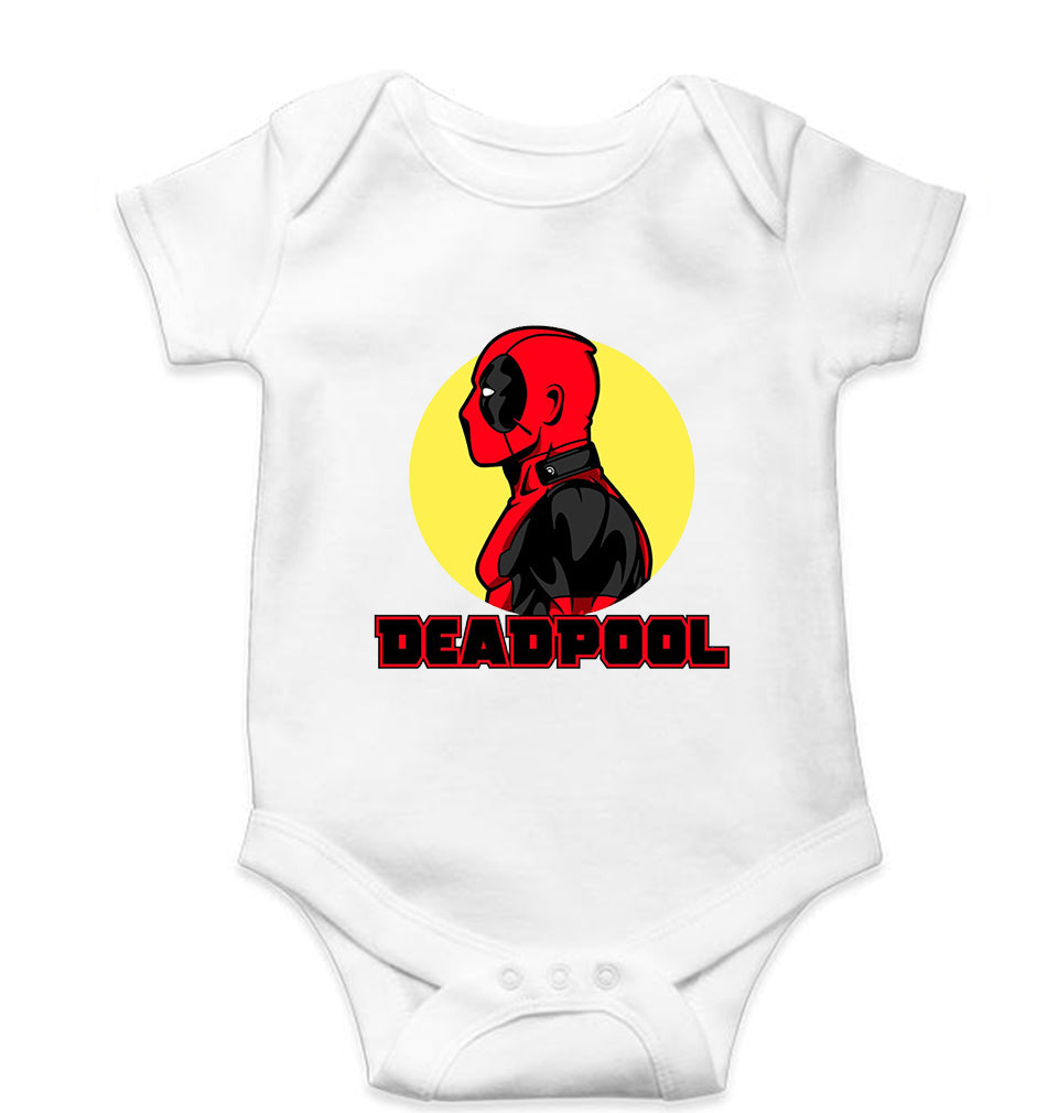 Deadpool Superhero Kids Romper For Baby Boy/Girl-0-5 Months(18 Inches)-White-Ektarfa.online