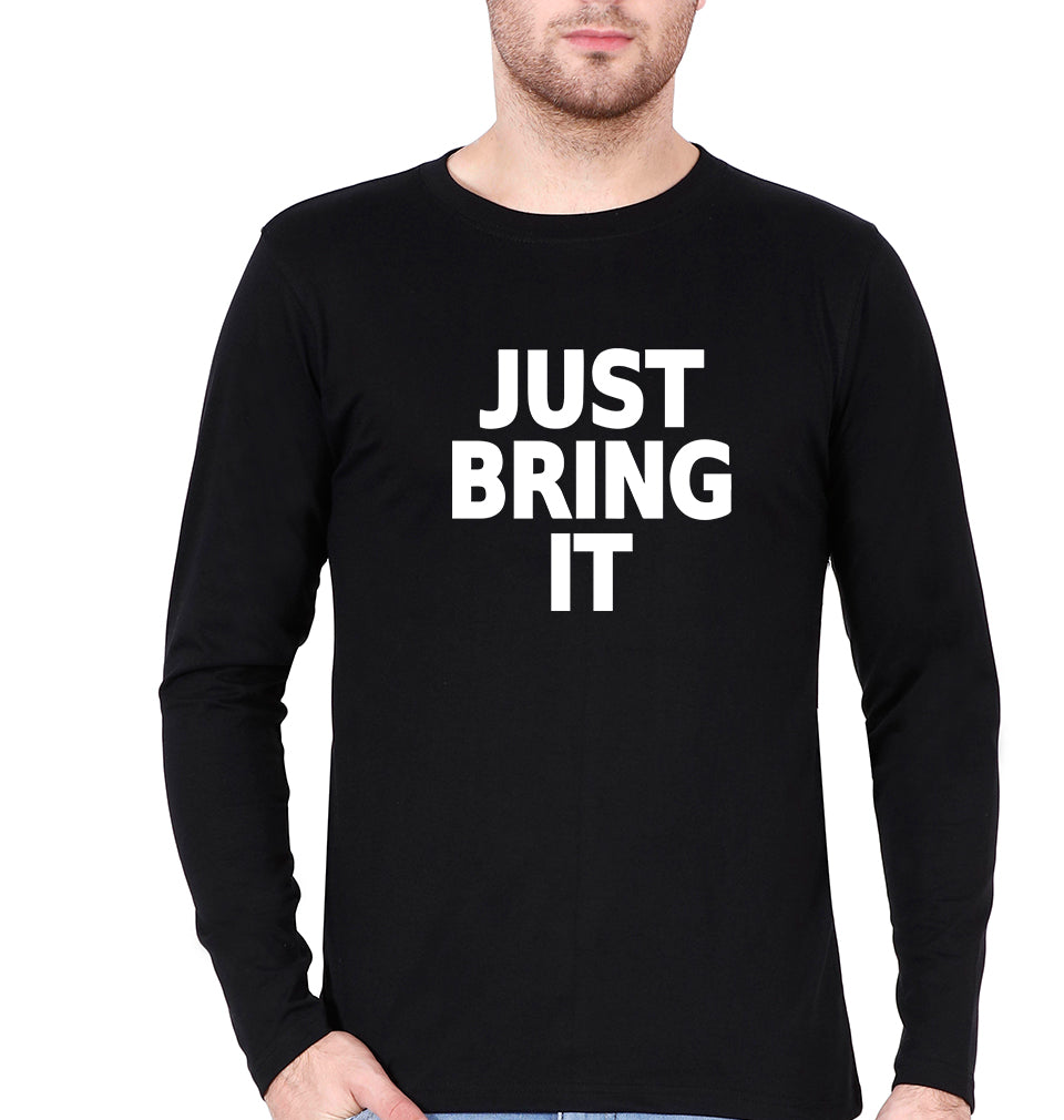 Just Bring IT Full Sleeves T-Shirt for Men-Black-Ektarfa.online