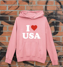 Load image into Gallery viewer, I Love USA Unisex Hoodie for Men/Women-Light Pink-Ektarfa.online
