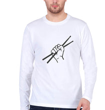 Load image into Gallery viewer, Drummer Full Sleeves T-Shirt for Men-White-Ektarfa.online
