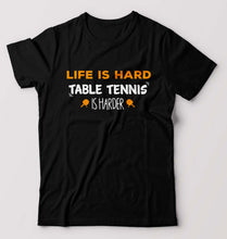 Load image into Gallery viewer, Table Tennis (TT) T-Shirt for Men-S(38 Inches)-Black-Ektarfa.online
