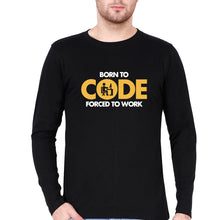 Load image into Gallery viewer, Coder Geek Full Sleeves T-Shirt for Men-Black-Ektarfa.online
