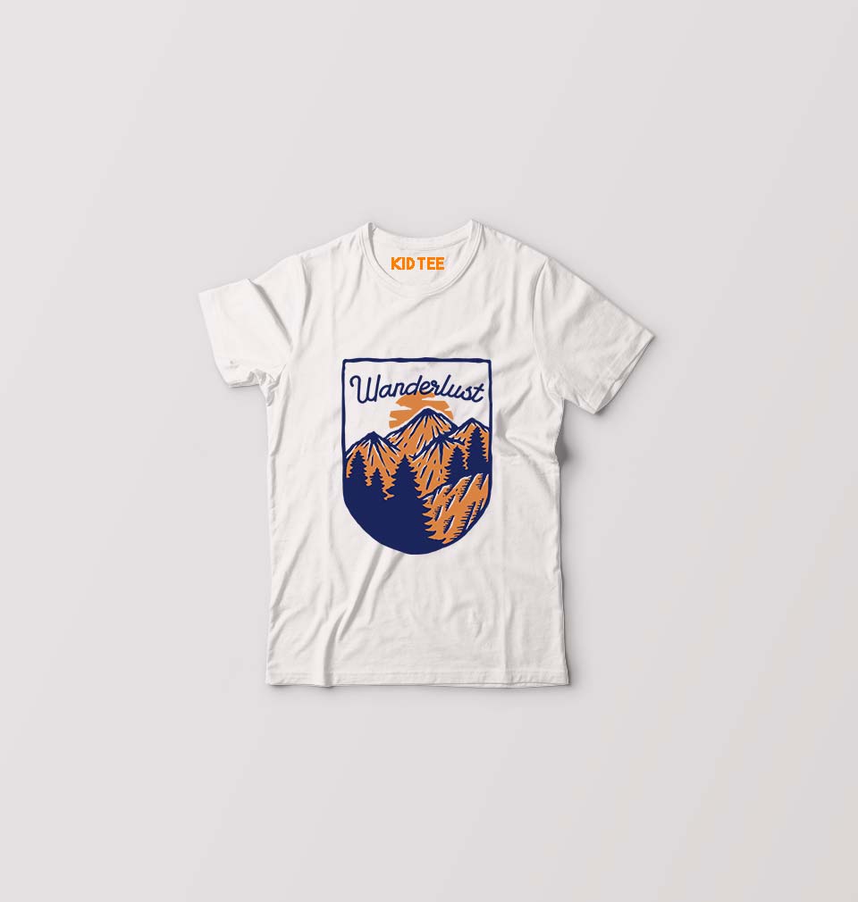 Wanderlust Kids T-Shirt for Boy/Girl-0-1 Year(20 Inches)-White-Ektarfa.online