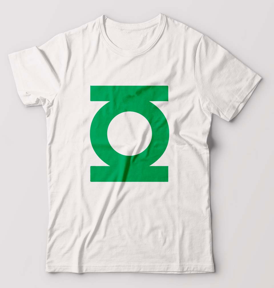 Green Lantern Superhero T-Shirt for Men-S(38 Inches)-White-Ektarfa.online