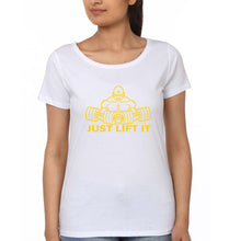 Load image into Gallery viewer, Gym Lift T-Shirt for Women-XS(32 Inches)-White-Ektarfa.online
