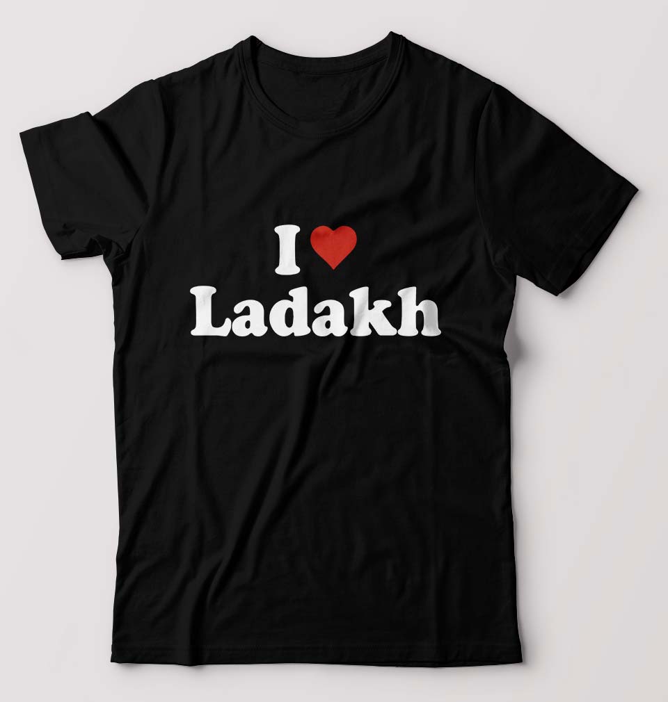 I Love Ladakh T-Shirt for Men-Black-Ektarfa.online