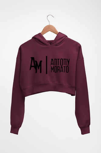 Antony Morato Crop HOODIE FOR WOMEN-Maroon-Ektarfa.online