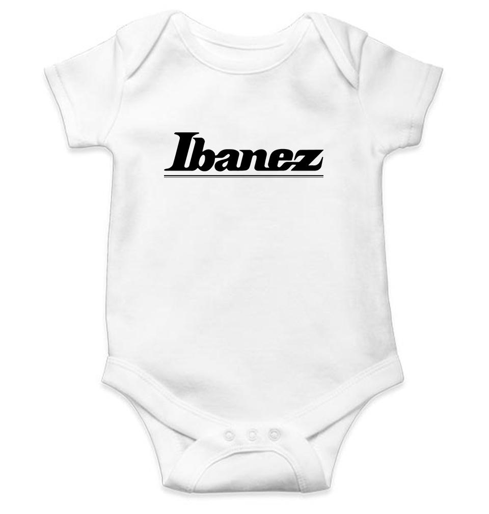 Ibanez Guitar Kids Romper For Baby Boy/Girl-0-5 Months(18 Inches)-White-Ektarfa.online