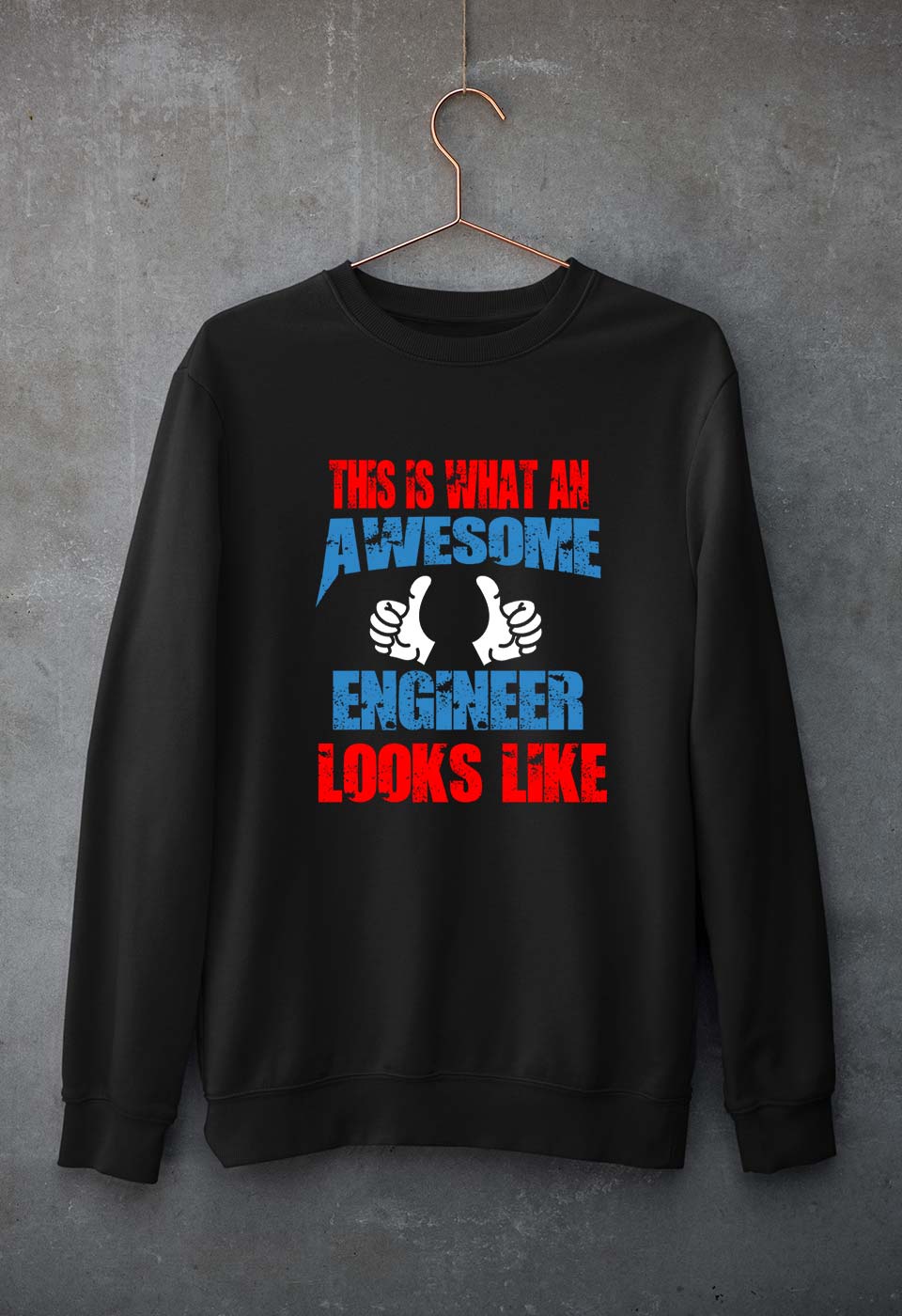 Awesome Engineer Unisex Sweatshirt for Men/Women-Black-Ektarfa.online