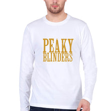 Load image into Gallery viewer, Peaky Blinders Full Sleeves T-Shirt for Men-S(38 Inches)-White-Ektarfa.online
