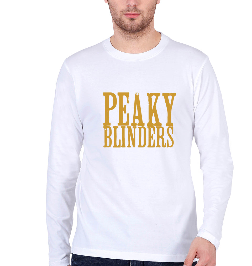 Peaky Blinders Full Sleeves T-Shirt for Men-S(38 Inches)-White-Ektarfa.online