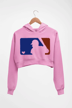 Load image into Gallery viewer, Baseball Crop HOODIE FOR WOMEN-Light Baby Pink-Ektarfa.online
