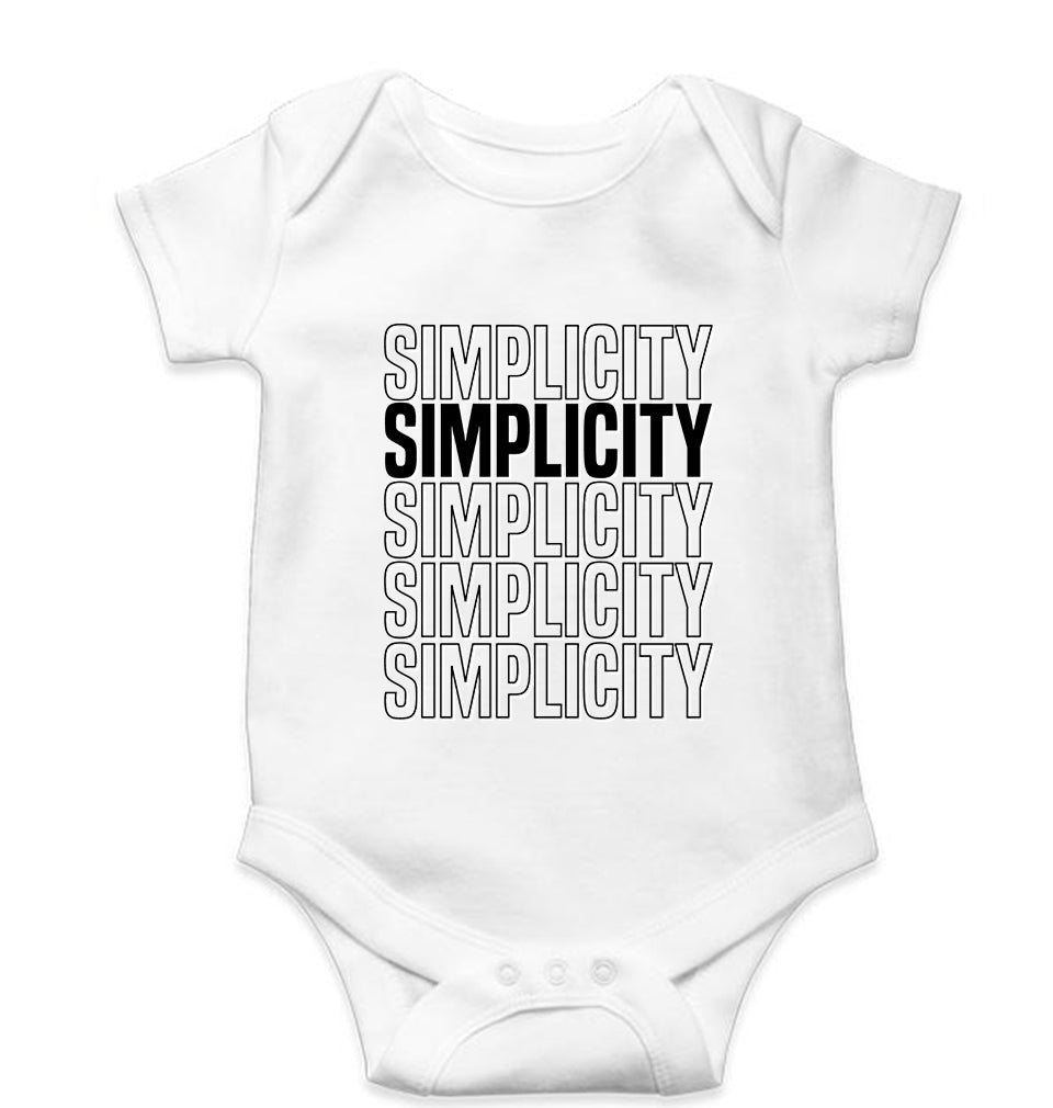 Simplicity Kids Romper For Baby Boy/Girl-0-5 Months(18 Inches)-White-Ektarfa.online