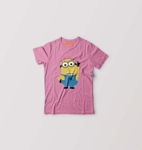 Minion Kids T-Shirt for Boy/Girl-Pink-Ektarfa.online