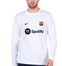 Load image into Gallery viewer, Barcelona 2022-23 Full Sleeves T-Shirt for Men-White-Ektarfa.online
