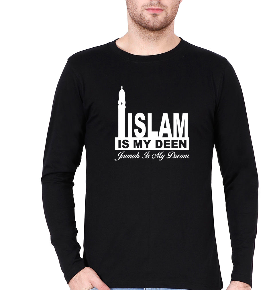 Islam Full Sleeves T-Shirt for Men-Black-Ektarfa.online