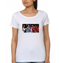 Load image into Gallery viewer, Badminton Players T-Shirt for Women-White-Ektarfa.online
