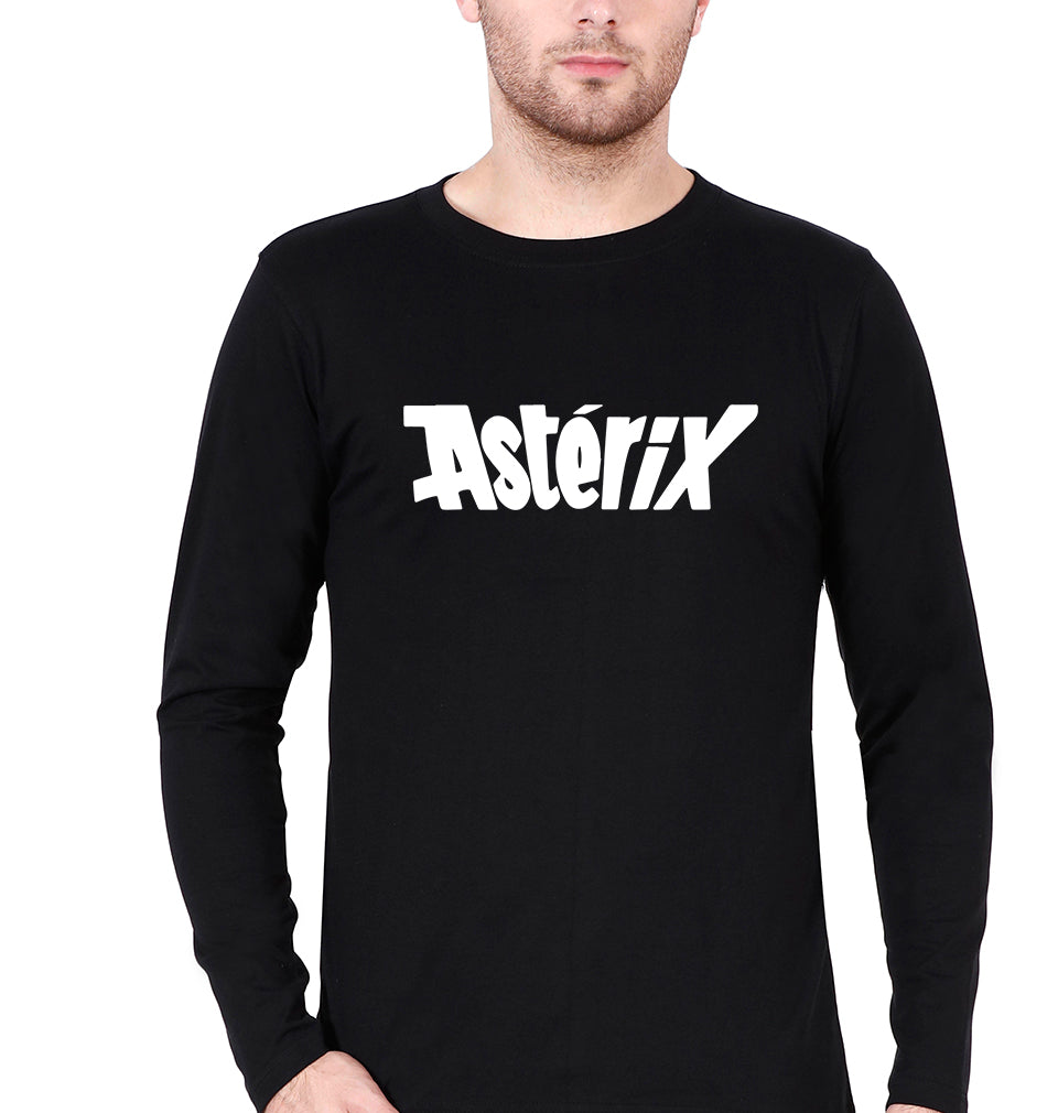 Asterix Full Sleeves T-Shirt for Men-Black-Ektarfa.online